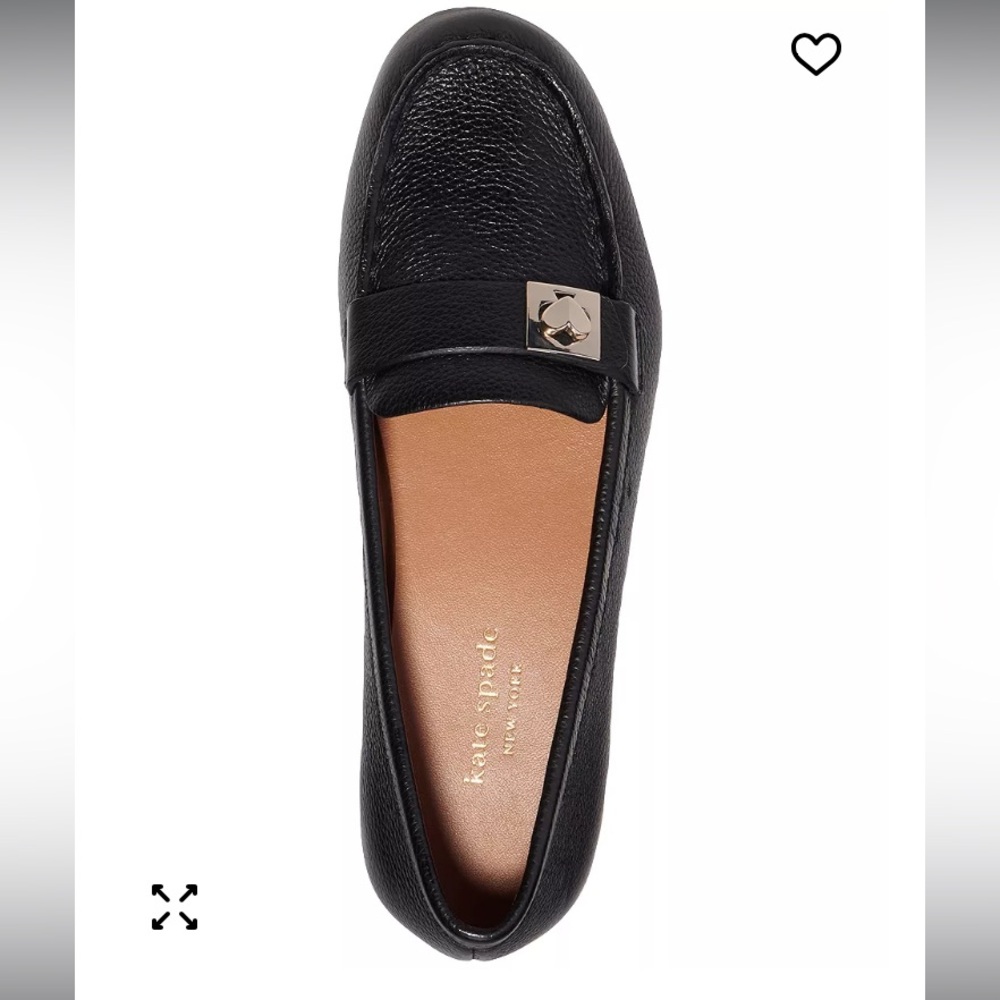 NEW Kate Spade New York Camilla Black Pebbled Leather Loafer sz 6 B